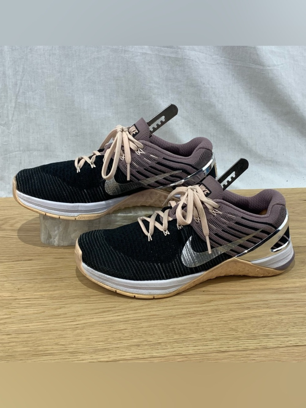 Nike Metcon DSX Flyknit Women’s Size 8 Black Pink Training CrossFit Shoes